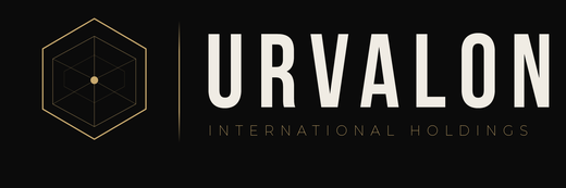URVALON logo, 520 px, dark navy background